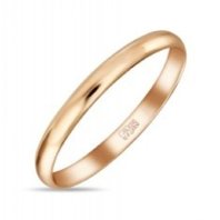 Обручальное кольцо R01-R-040-200-М12881 из красного золота, гладкое
