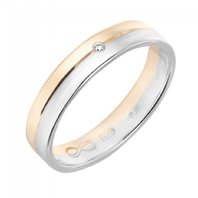 Обручальное кольцо R01-WED-00024-М12901 комбинированное, гладкое