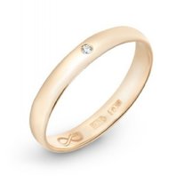 Обручальное кольцо R01-WED-00026-М12903 из красного золота, гладкое